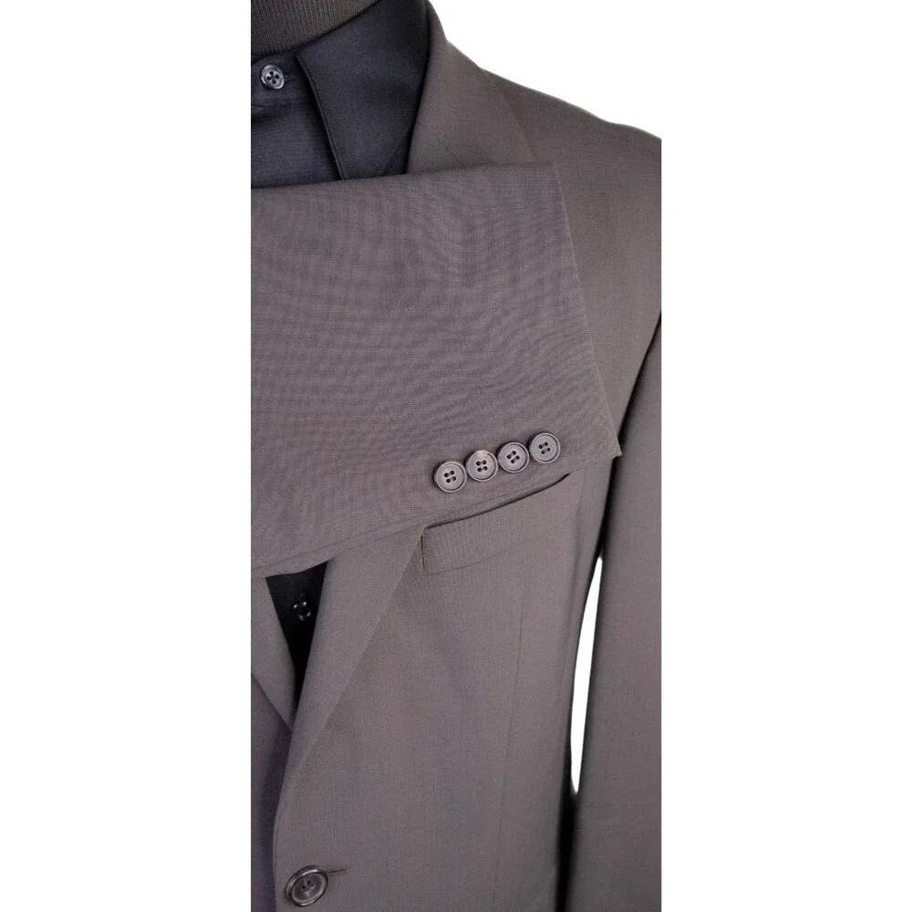 Hugo Boss 2-Pcs Solid Brown 2-Button Wool Suit Blazer Jacket Sz 40R Pants 36X31